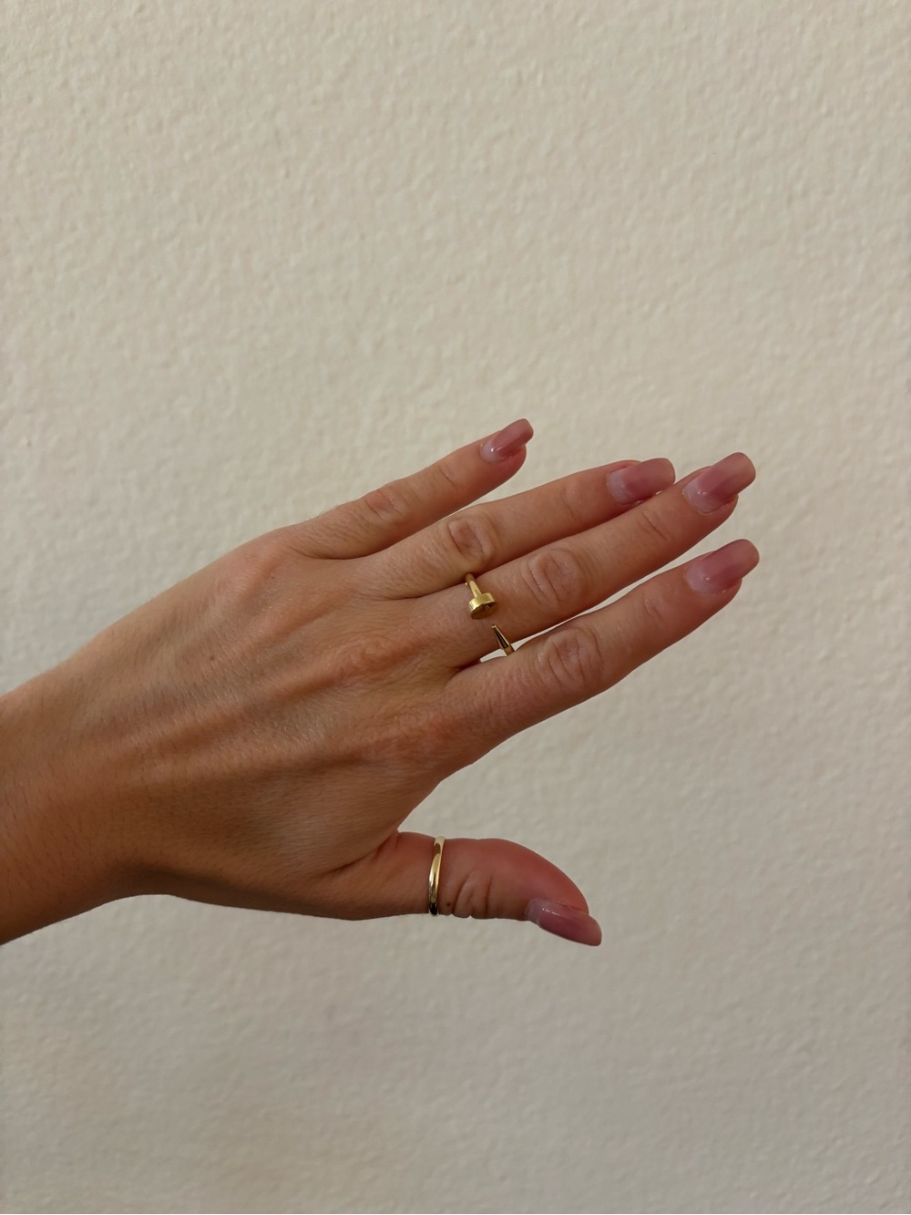 Solid 10K Gold Nail Ring